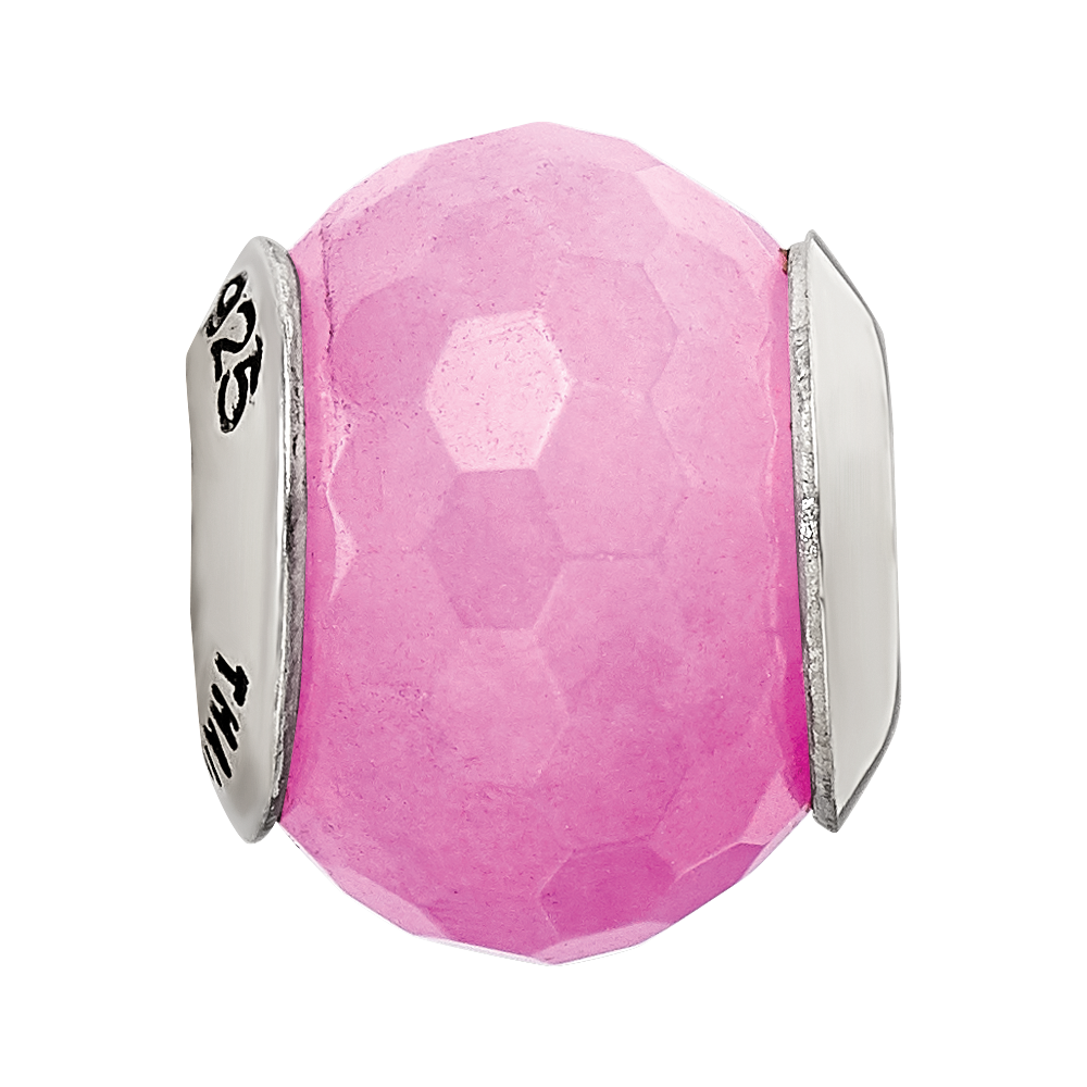 Sterlingsilber Reflections Fuschia Quarz Stein Perle