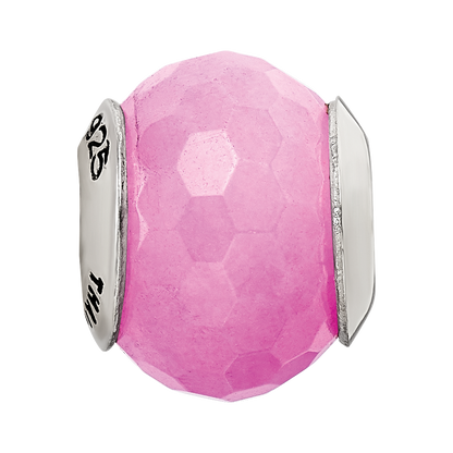 Sterlingsilber Reflections Fuschia Quarz Stein Perle
