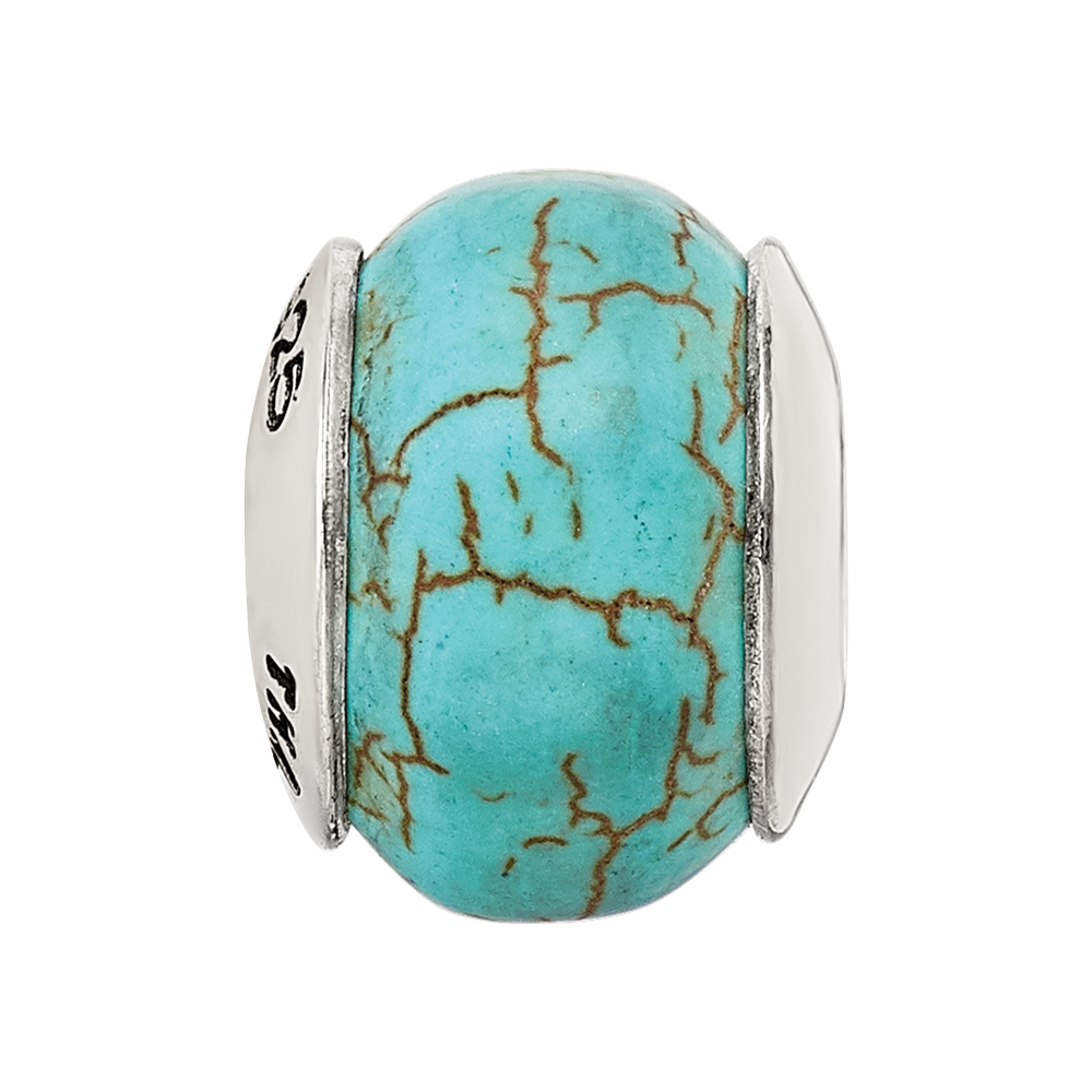 Sterlingsilber Reflections Blau Magnesite Stein Perle