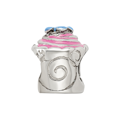 Sterlingsilber Reflections Rosa Emailliert Cupcake Perle