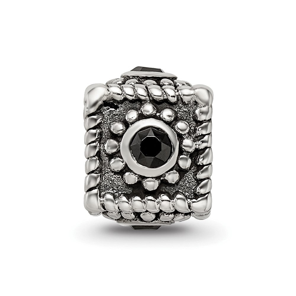 Sterlingsilber Reflections Quadratisch 4 Zirkonia Perle