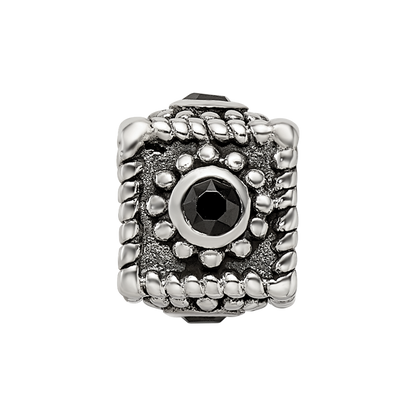 Sterlingsilber Reflections Quadratisch 4 Zirkonia Perle