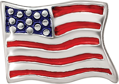 Sterlingsilber Reflections Emailliert Usa Flag Perle