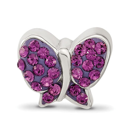 Sterlingsilber Reflections Lila Preciosa Kristall Schmetterling Perle