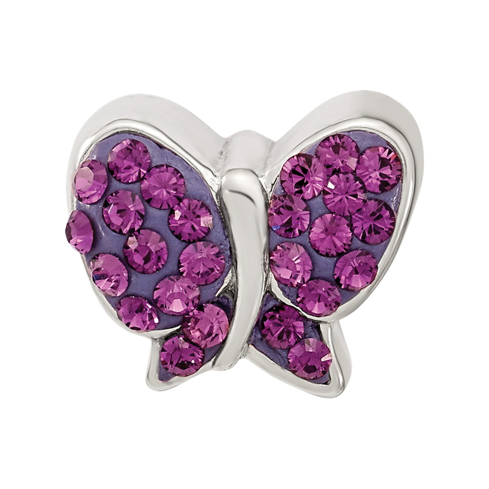 Sterlingsilber Reflections Lila Preciosa Kristall Schmetterling Perle
