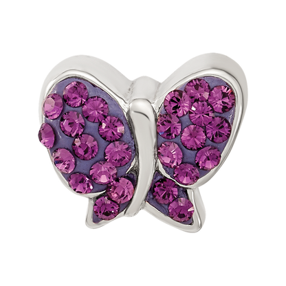 Sterlingsilber Reflections Lila Preciosa Kristall Schmetterling Perle