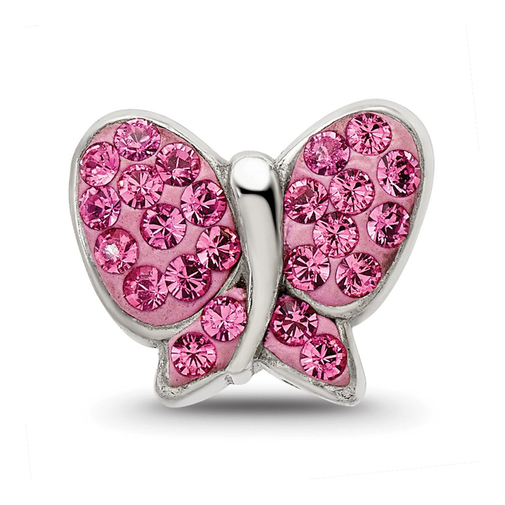 Sterlingsilber Reflections Rosa Preciosa Kristall Schmetterling Perle
