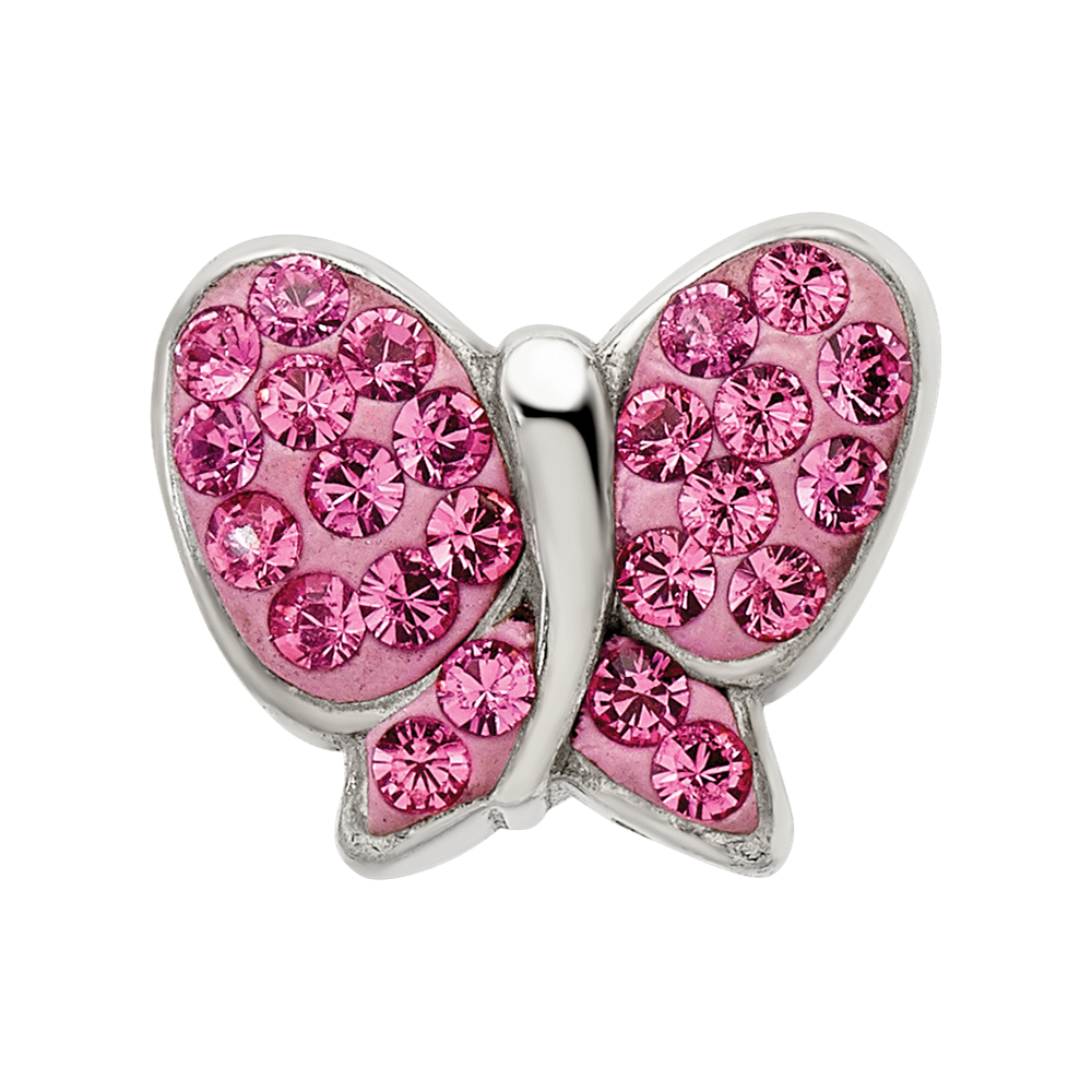 Sterlingsilber Reflections Rosa Preciosa Kristall Schmetterling Perle