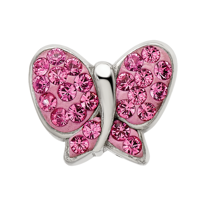 Sterlingsilber Reflections Rosa Preciosa Kristall Schmetterling Perle