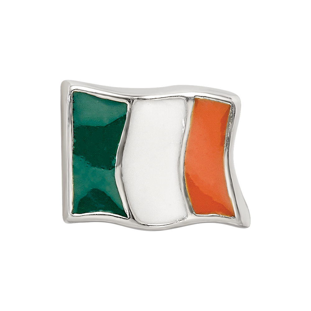 Sterlingsilber Reflections Emailliert Ireland Flag Perle