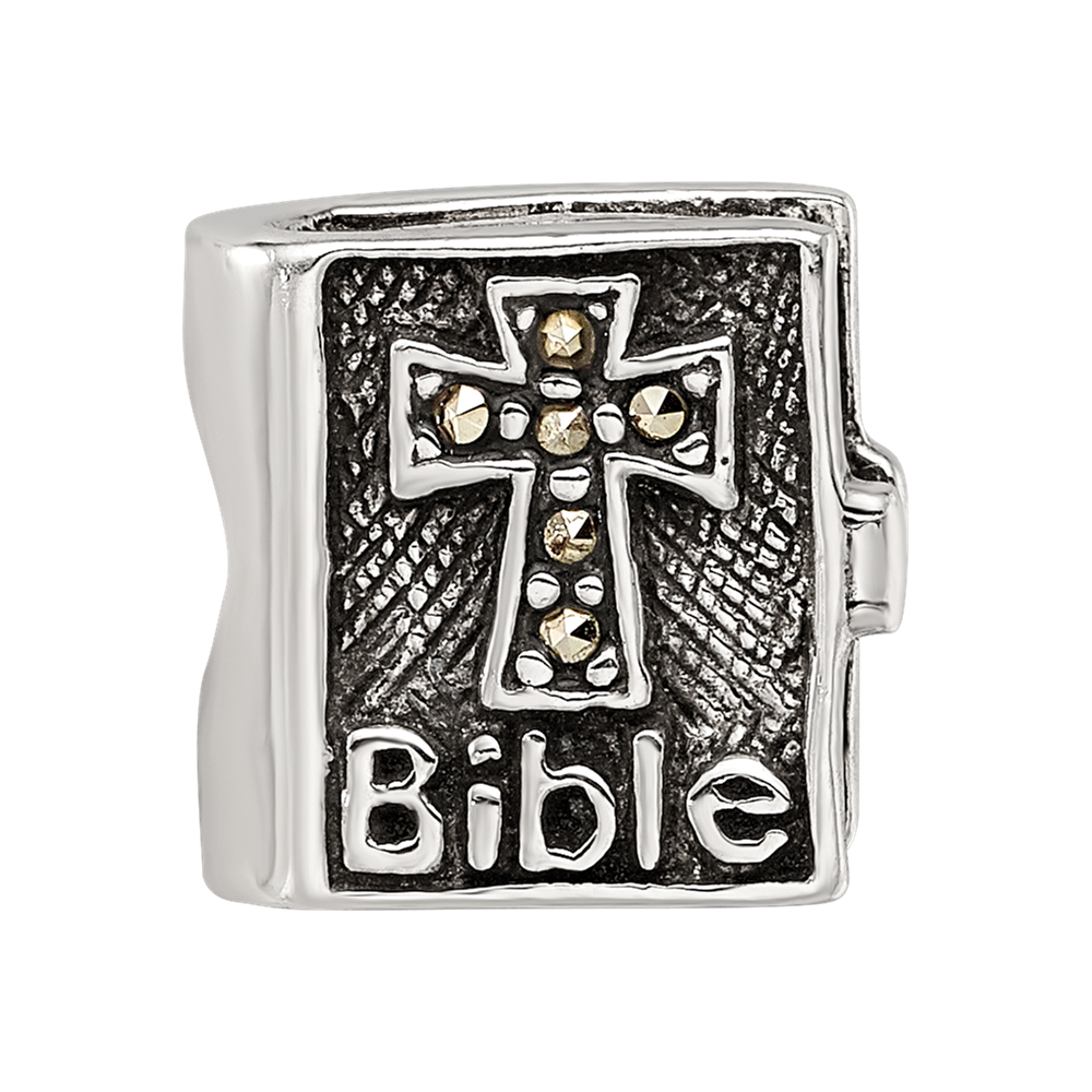 Sterlingsilber Reflections Markasit Kreuz Bible Perle