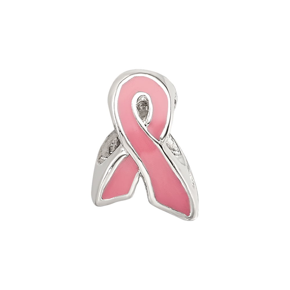 Sterlingsilber Reflections Kinder Emailliert Breast Cancer Bewusstsein Perle
