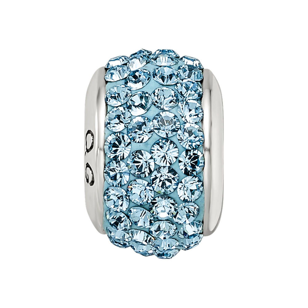 Sterlingsilber Reflections Himmel Blau Full Preciosa Kristall Perle