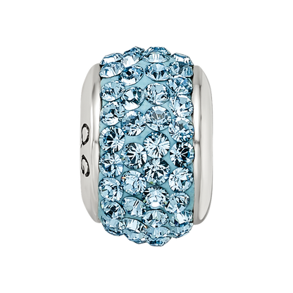 Sterlingsilber Reflections Himmel Blau Full Preciosa Kristall Perle