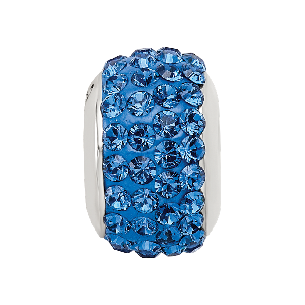 Sterlingsilber Reflections Mittel Blau Full Preciosa Kristall Perle