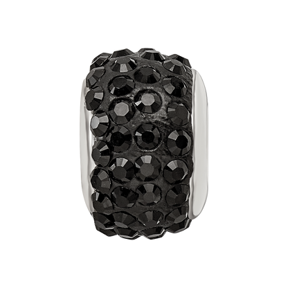 Sterlingsilber Reflections Schwarz Full Preciosa Kristall Perle
