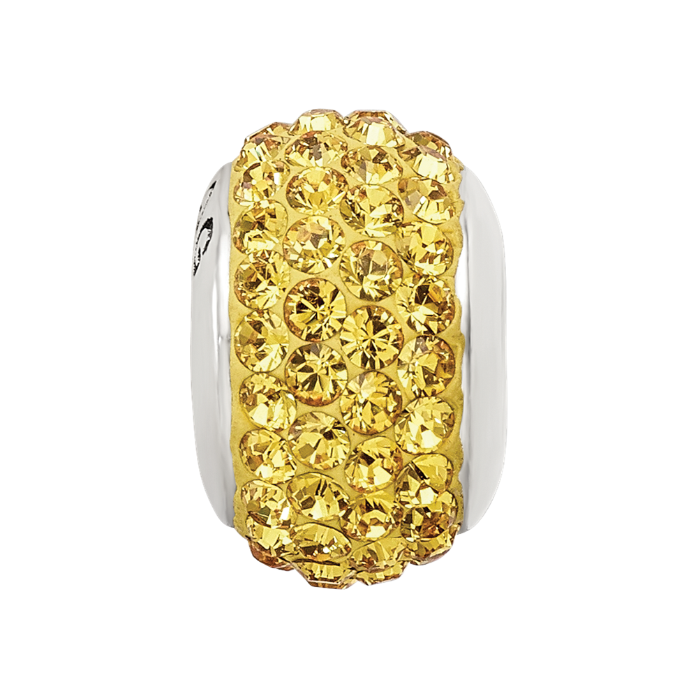 Sterlingsilber Reflections Gelb Full Preciosa Kristall Perle