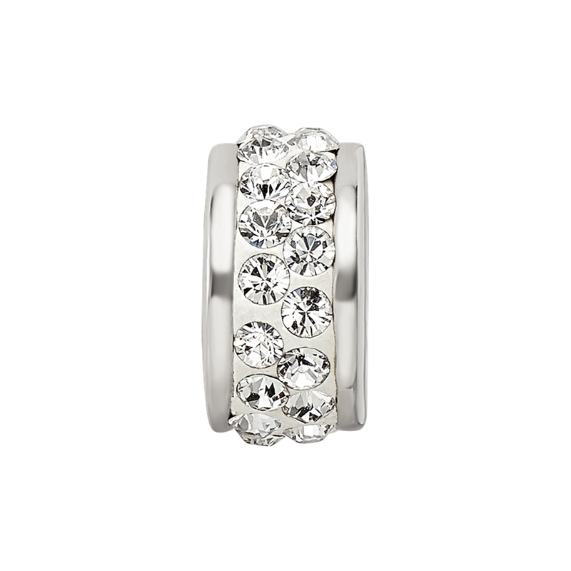 Sterlingsilber Reflections Doppelt Reihe Weiß Preciosa Kristall Perle