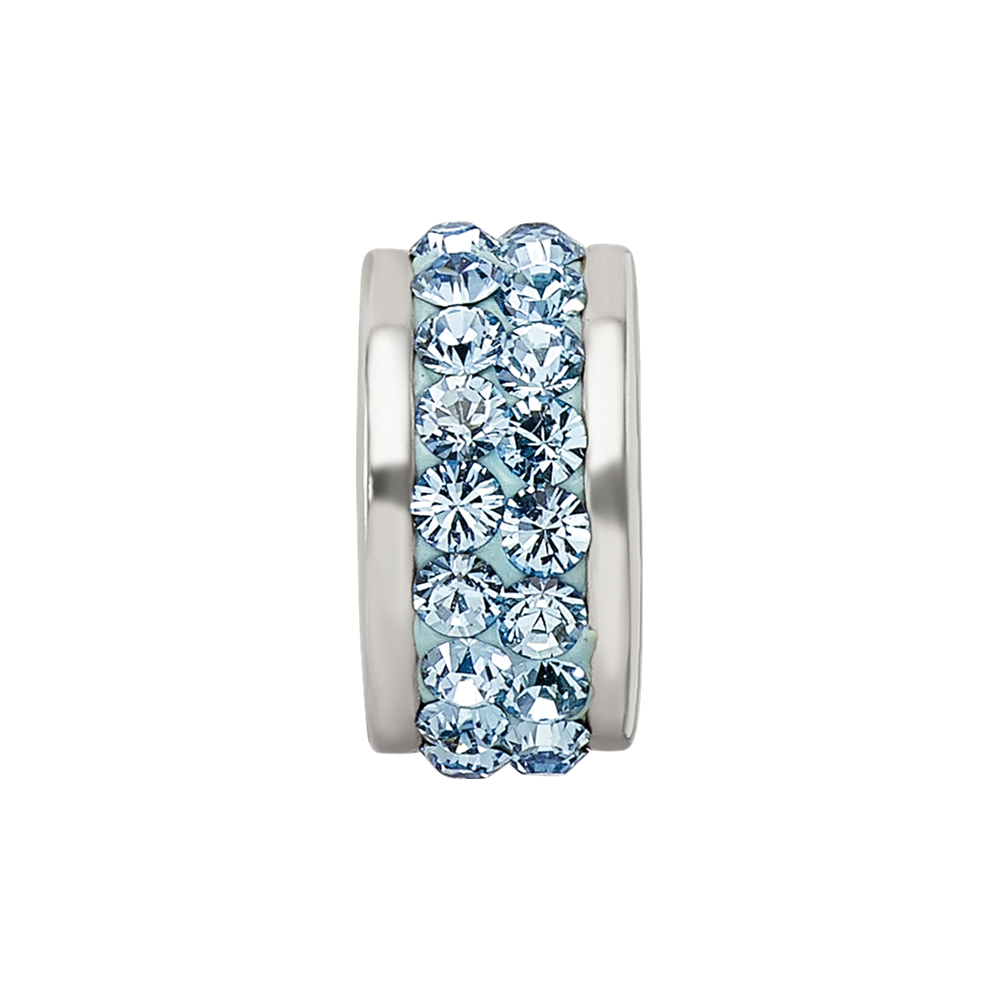 Sterlingsilber Reflections Himmel Blau Doppelt Reihe Preciosa Kristall Perle