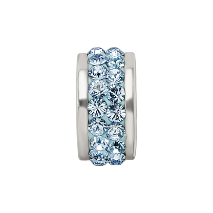 Sterlingsilber Reflections Himmel Blau Doppelt Reihe Preciosa Kristall Perle