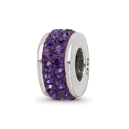 Sterlingsilber Reflections Lila Doppelt Reihe Preciosa Kristall Perle