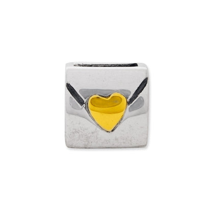 Ss/vergoldet Sterlingsilber & 14K Reflections Liebe Note Perle