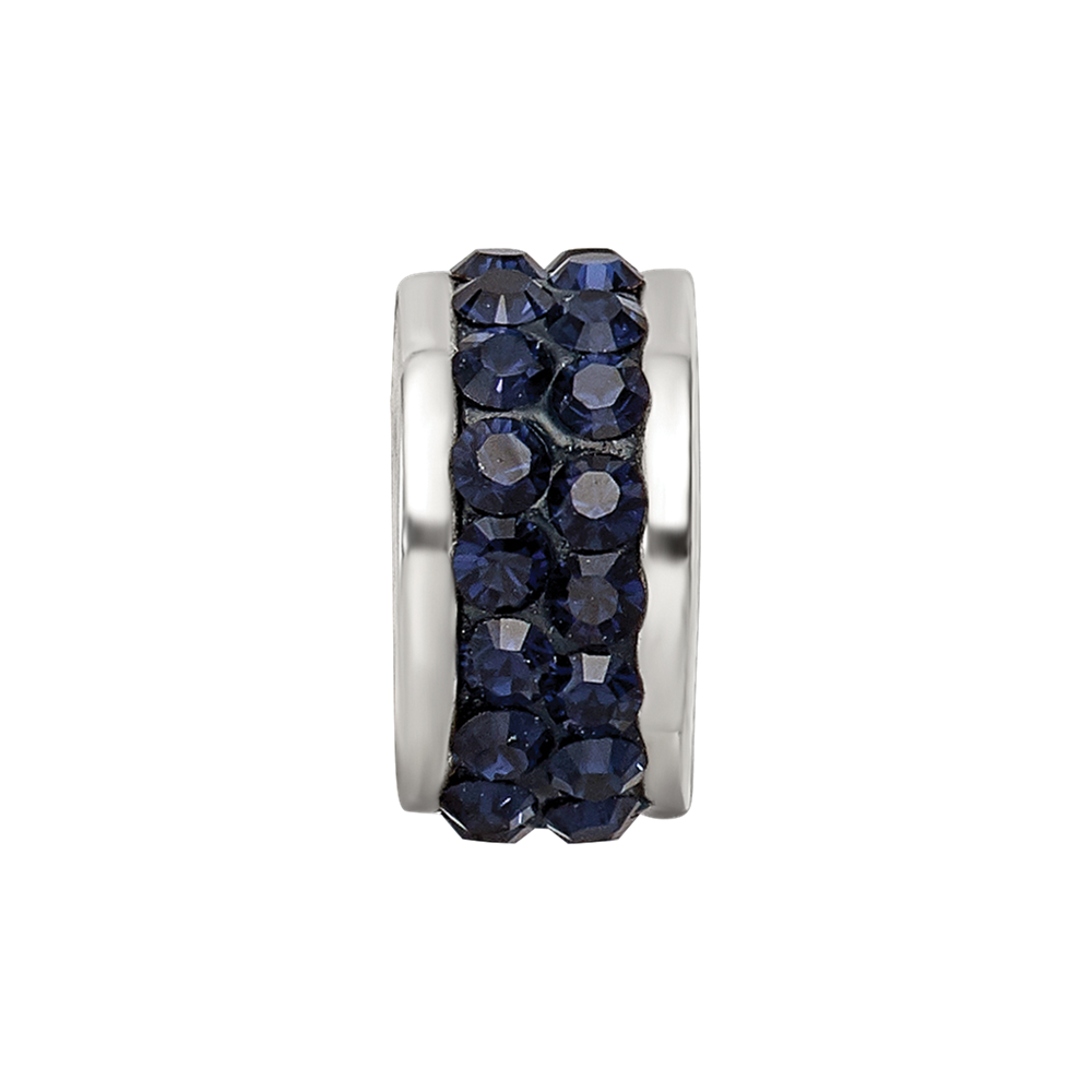 Sterlingsilber Reflections Dunkel Blau Doppelt Reihe Preciosa Kristall Perle