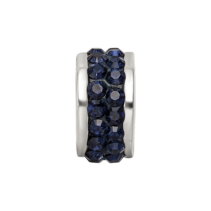 Sterlingsilber Reflections Dunkel Blau Doppelt Reihe Preciosa Kristall Perle