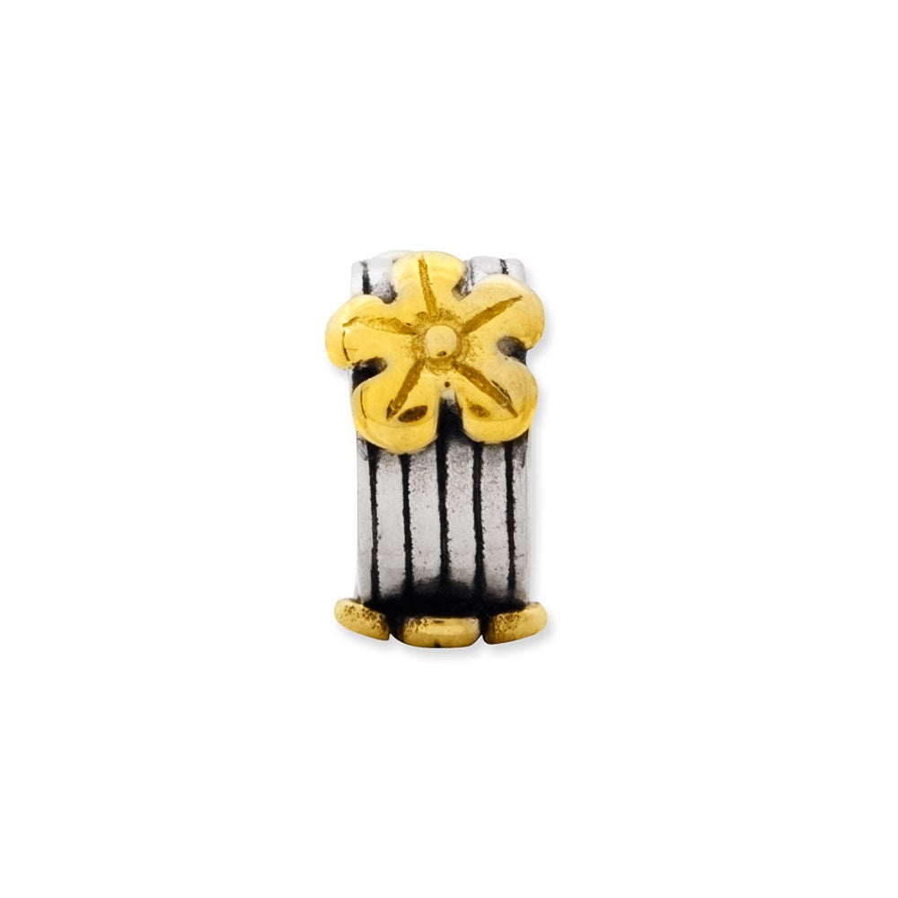 Ss/vergoldet Sterlingsilber & 14K Reflections Blumen Perle