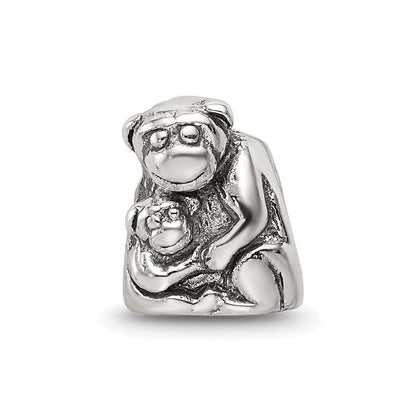 Sterlingsilber Reflections Mama & Baby Monkey Perle