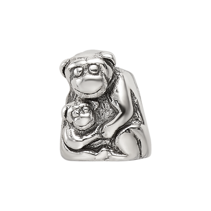 Sterlingsilber Reflections Mama & Baby Monkey Perle