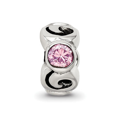 Sterlingsilber Reflections Rosa Zirkonia Perle
