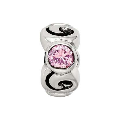 Sterlingsilber Reflections Rosa Zirkonia Perle