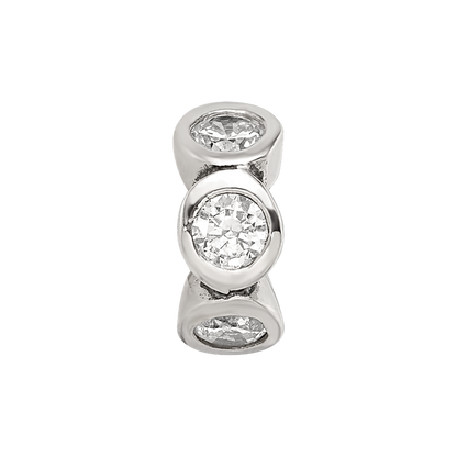 Sterlingsilber Reflections Zirkonia Perle