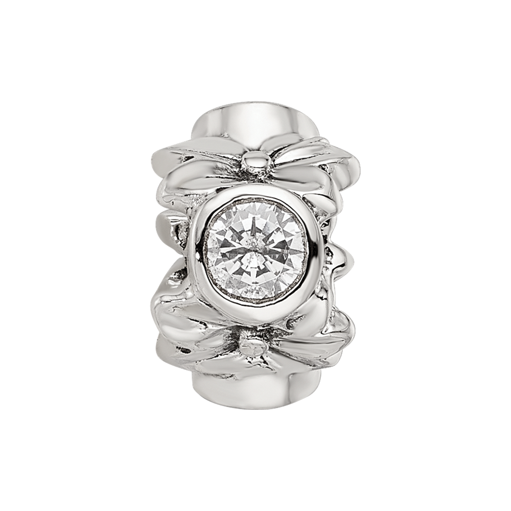 Sterlingsilber Reflections Zirkonia Perle