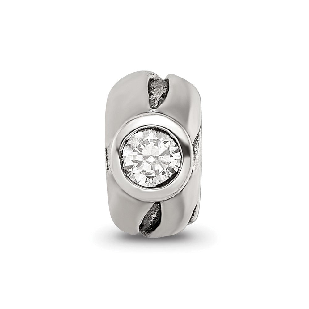 Sterlingsilber Reflections Zirkonia Perle