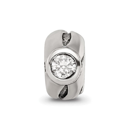 Sterlingsilber Reflections Zirkonia Perle