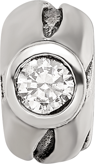 Sterlingsilber Reflections Zirkonia Perle