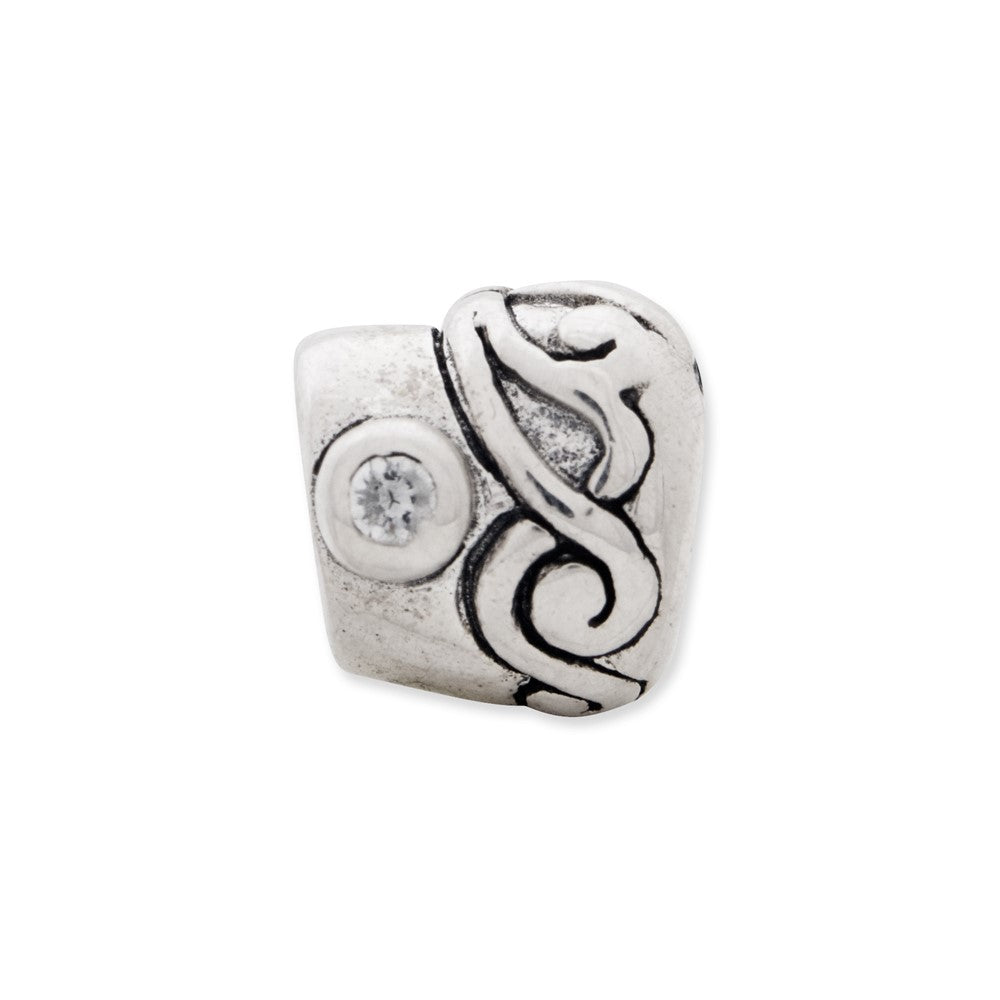 Sterlingsilber Reflections Zirkonia Perle