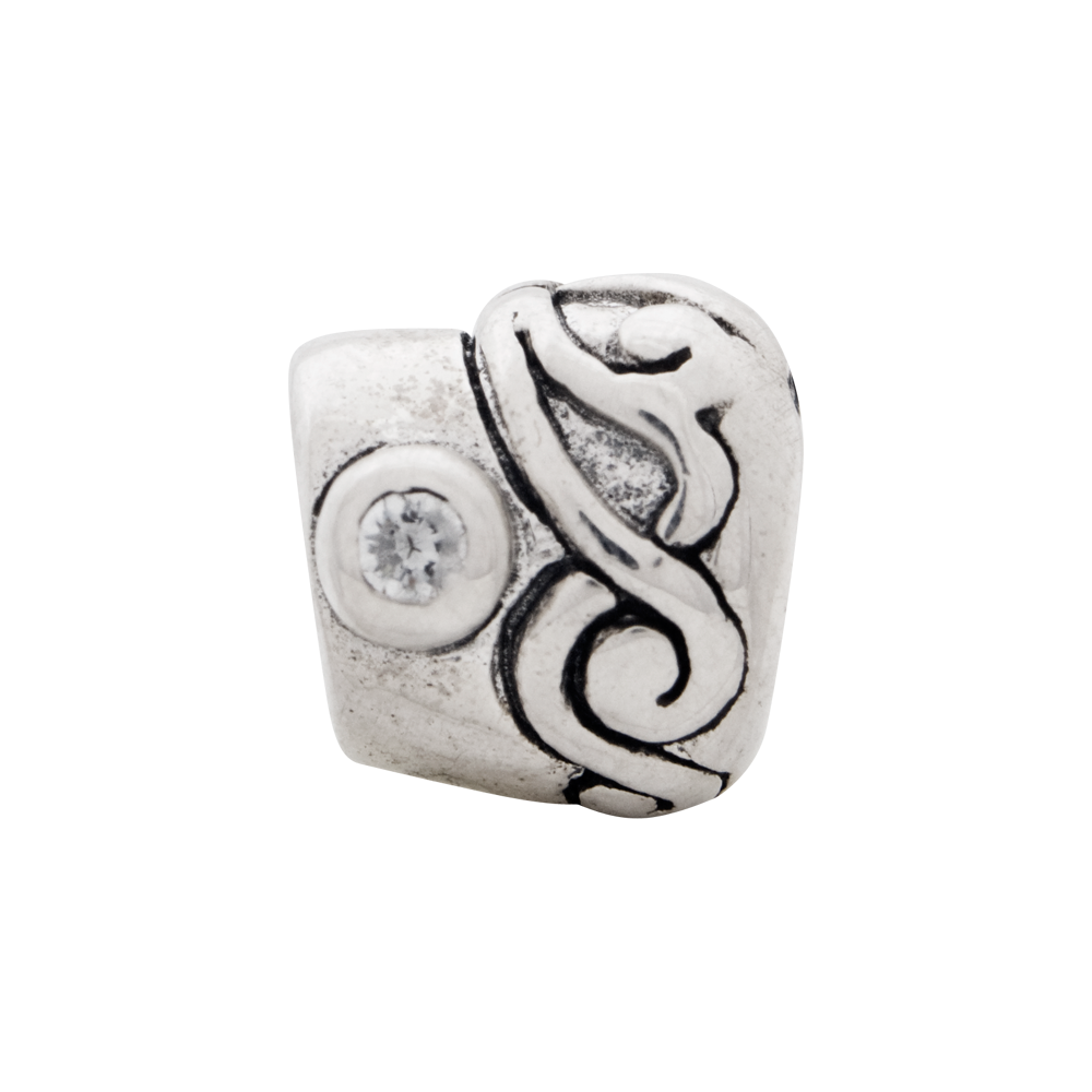 Sterlingsilber Reflections Zirkonia Perle