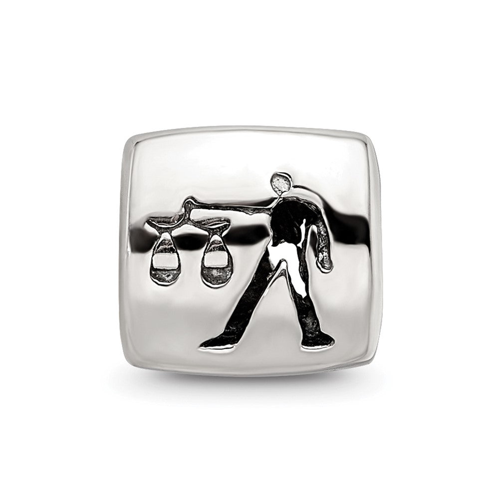 Sterlingsilber Reflections Libra Tierkreis Antikisiert Perle