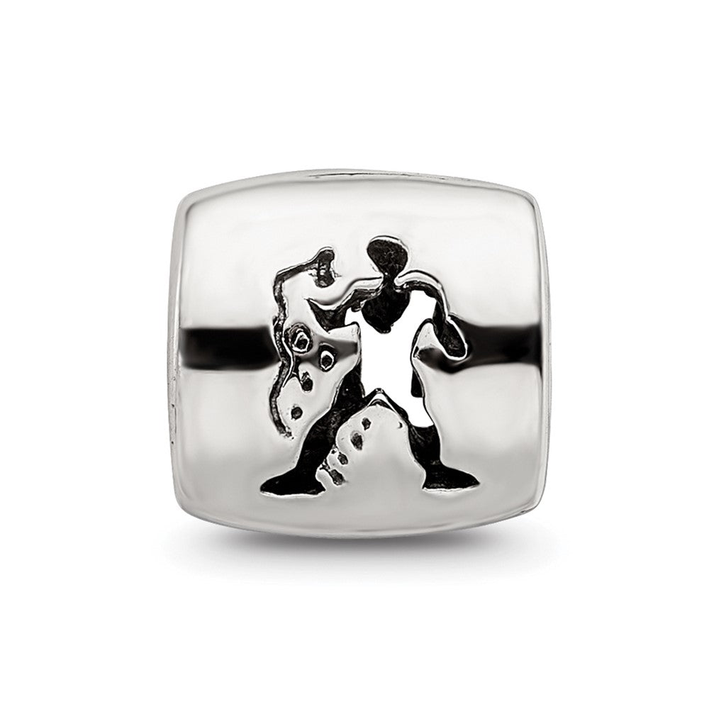 Sterlingsilber Reflections Aquarius Tierkreis Antikisiert Perle