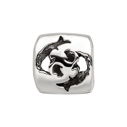 Sterlingsilber Reflections Pisces Tierkreis Antikisiert Perle