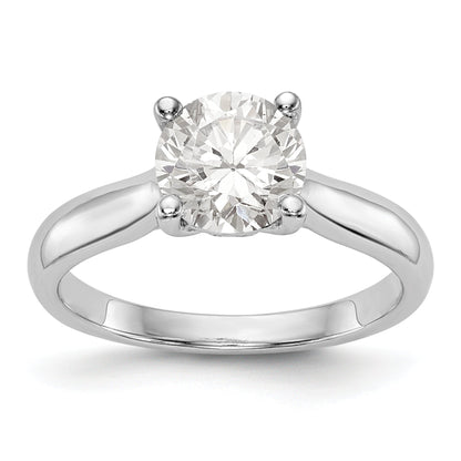 14K Weißgold Synthetisch Diamant Verlobungsring