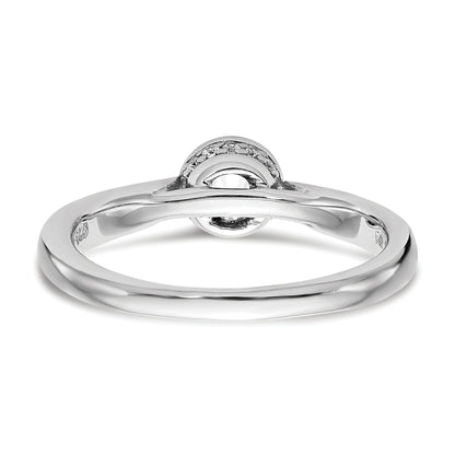14K Weißgold Synthetisch Diamant Verlobungsring