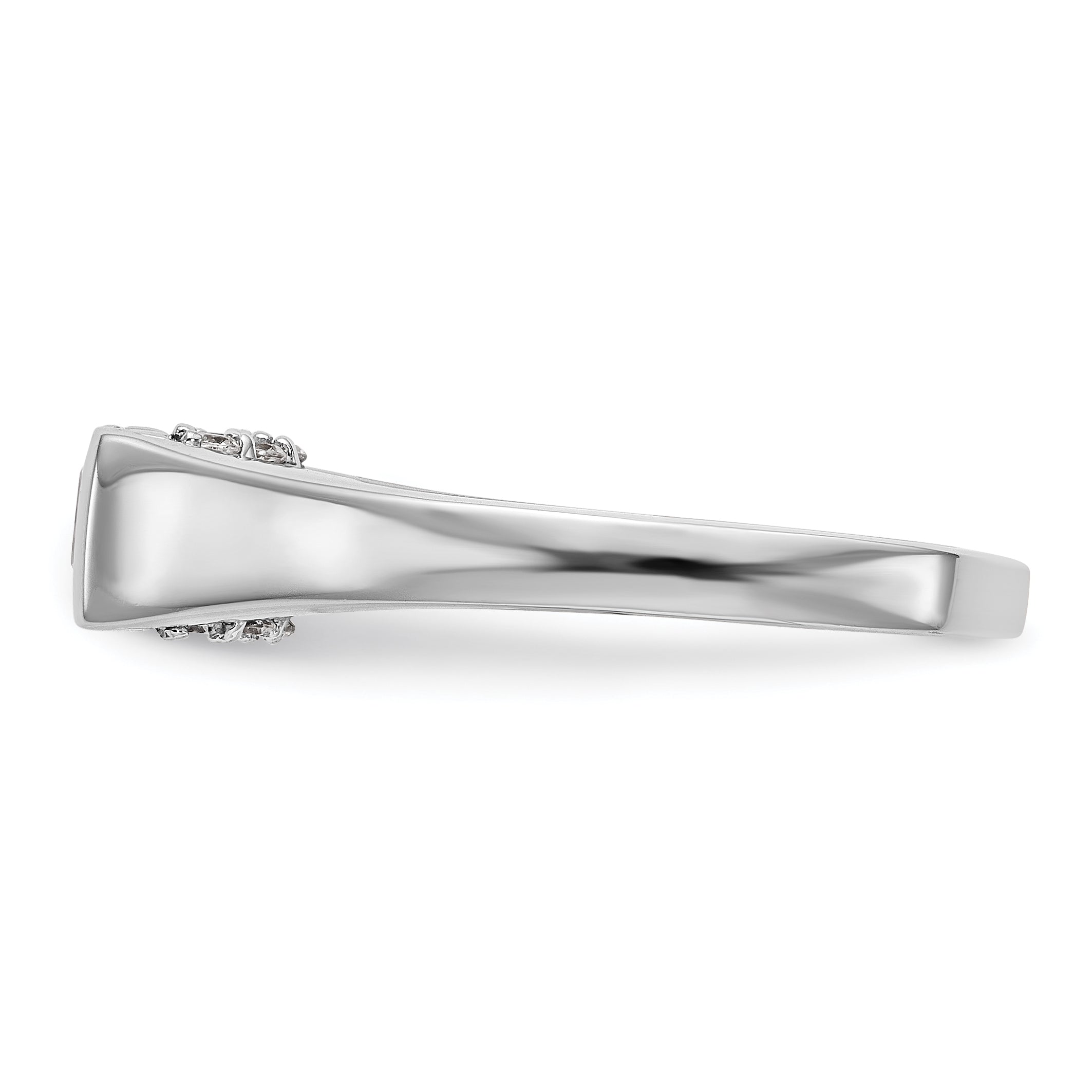 14K Weißgold Quadratisch Synthetisch Diamant Verlobungsring