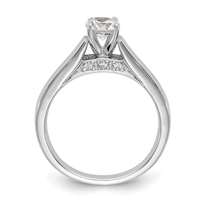 14K Weißgold Stift Set Synthetisch Diamant Verlobungsring