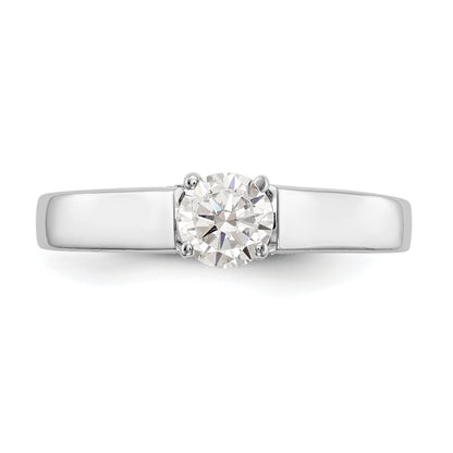14K Weißgold Stift Set Synthetisch Diamant Verlobungsring