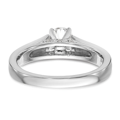 14K Weißgold Stift Set Synthetisch Diamant Verlobungsring
