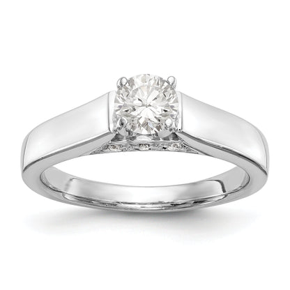 14K Weißgold Stift Set Synthetisch Diamant Verlobungsring